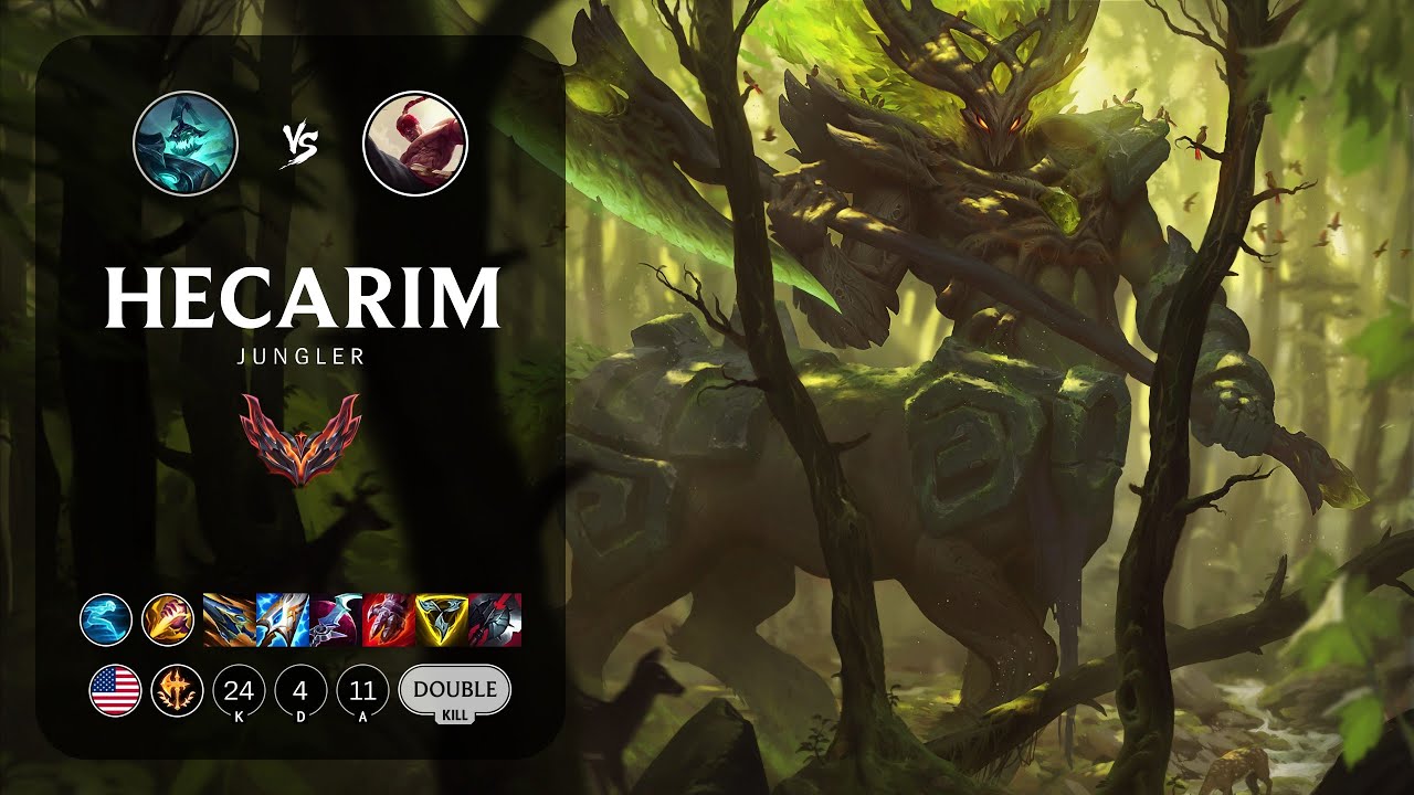 Hecarim Jungle vs Lee Sin - NA Grandmaster Patch 14.7