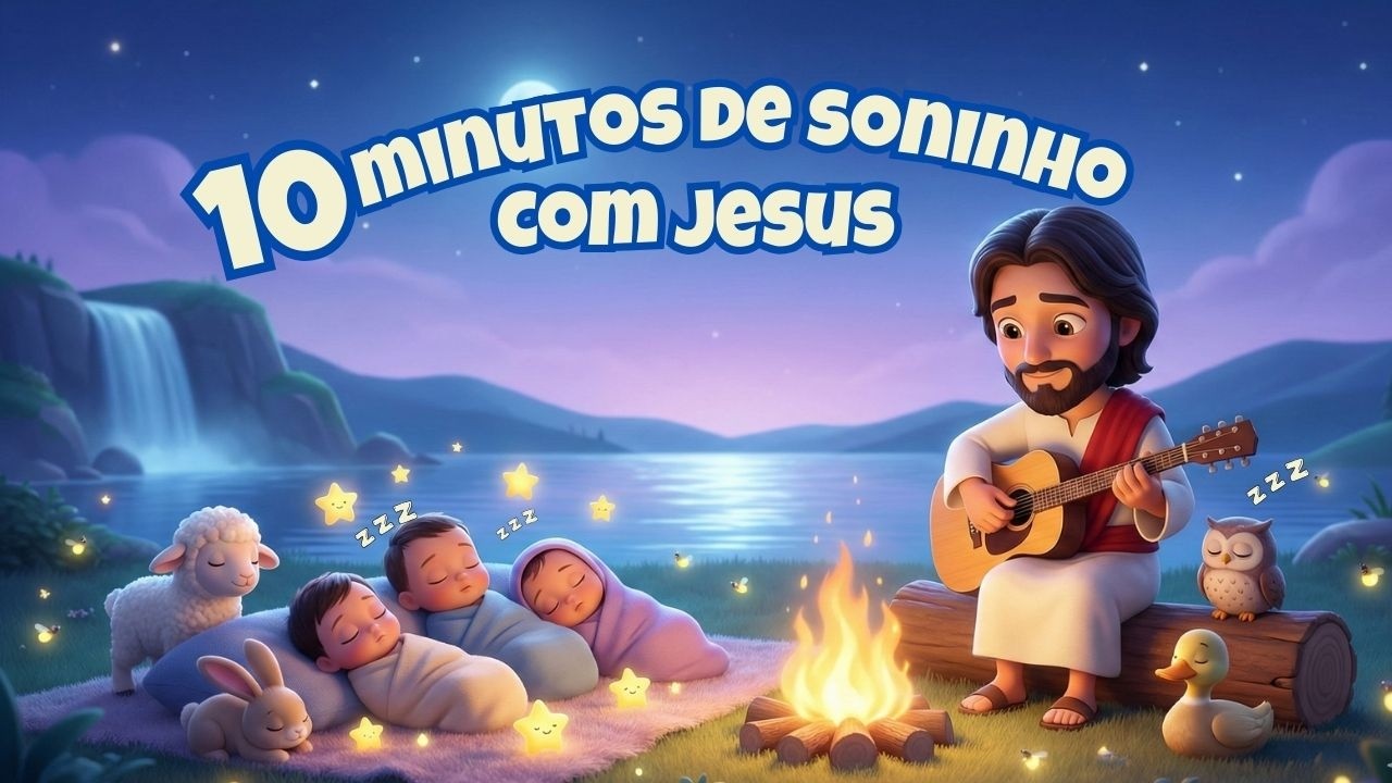10 Minutos com Jesus 🌙 | Canção de Ninar para Acalmar e Dormir