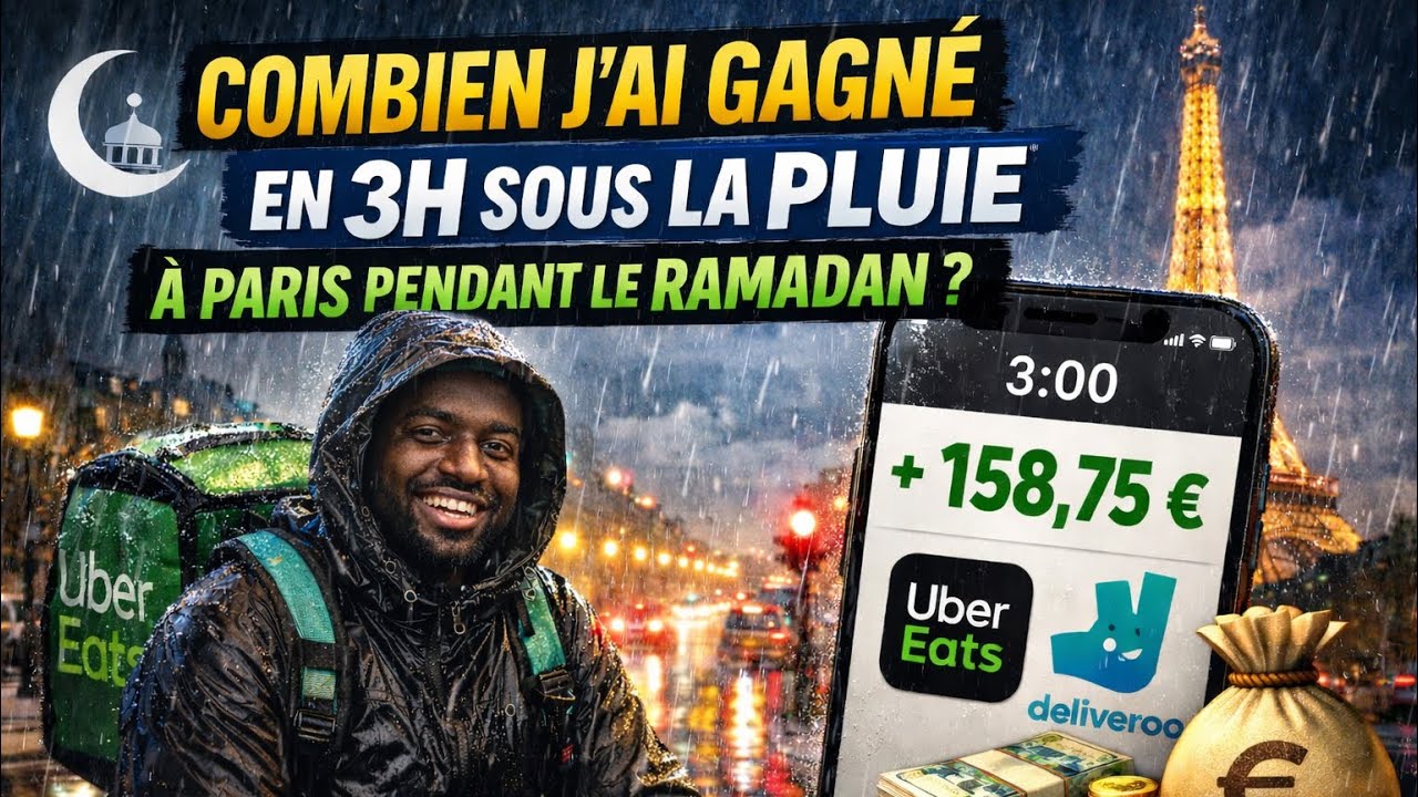 3h de livraison uber eats & deliveroo sous la pluie pendant la ramadan 