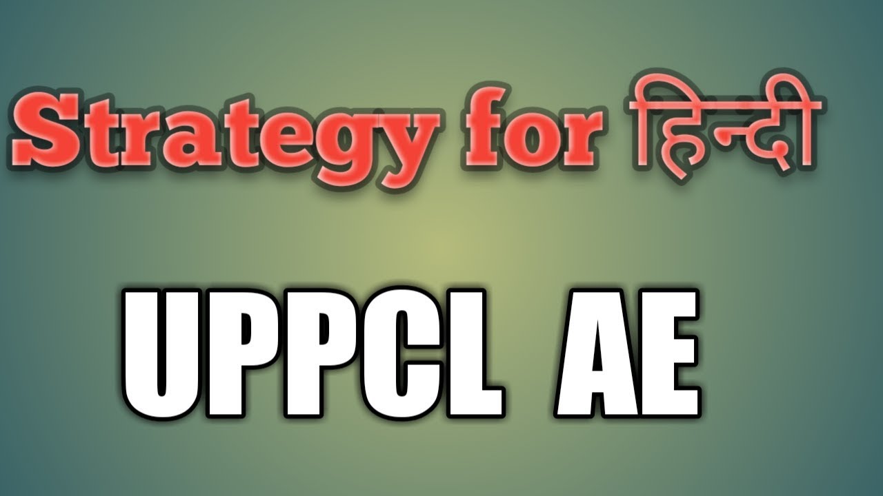 Strategy for hindi preparation in Uppcl ae exam