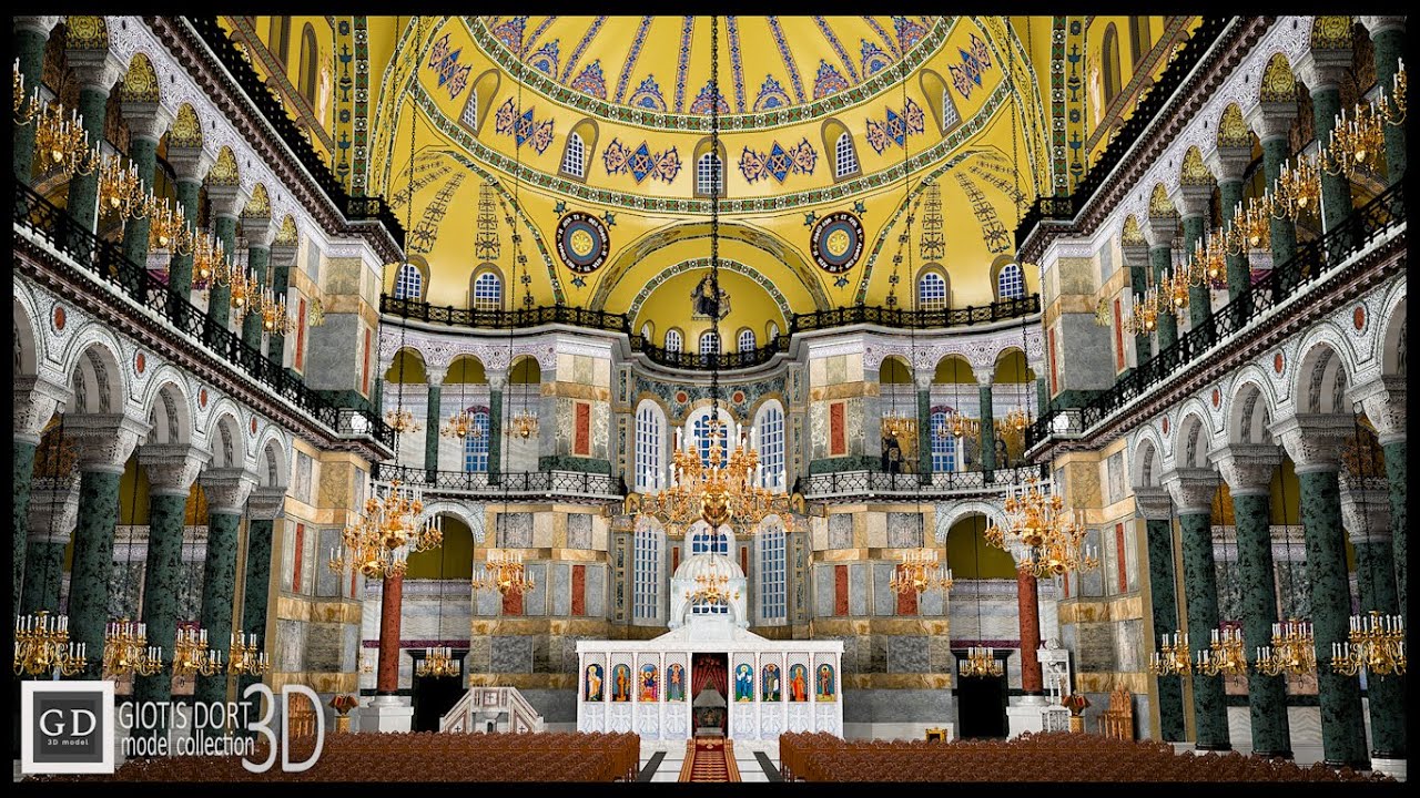 Hagia Sophia as a modern Orthodox church (3D model)
