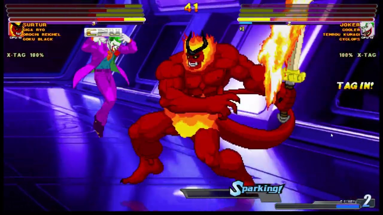 [4K] MUGEN: ETB – Giga Ryo, Orochi Reichel, Goku Black, Surtur vs Cyclops, Joker, Cooler, Tenrou