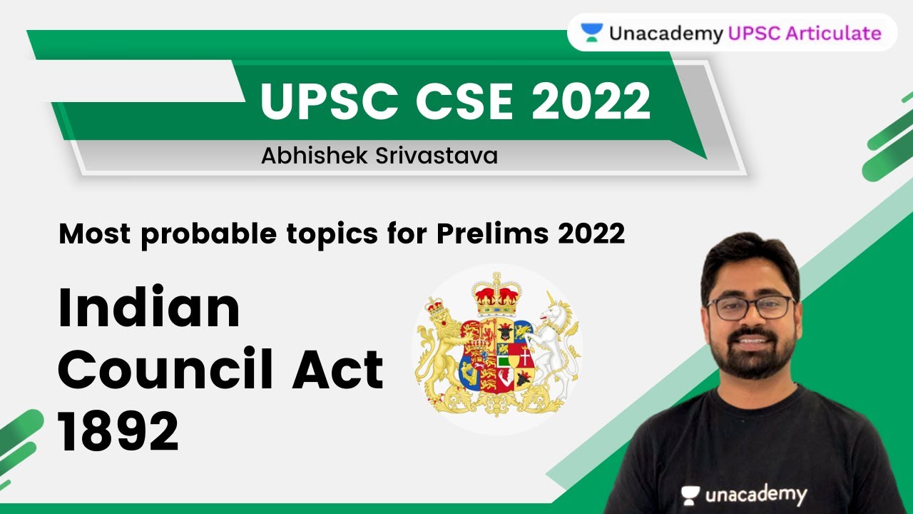 Most probable topics for Prelims 2022 | Indian Council Act 1892 | By Abhishek Srivastava