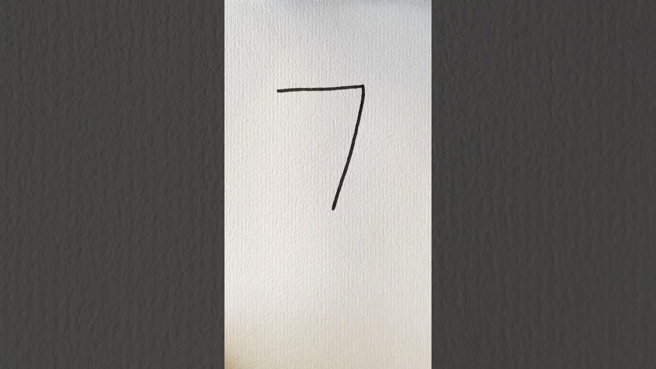 Number 7 #art #kidsvideo #kids #youtubeshorts #drawingvideo #kidstv #diy #kidsart #dinosaur #trend