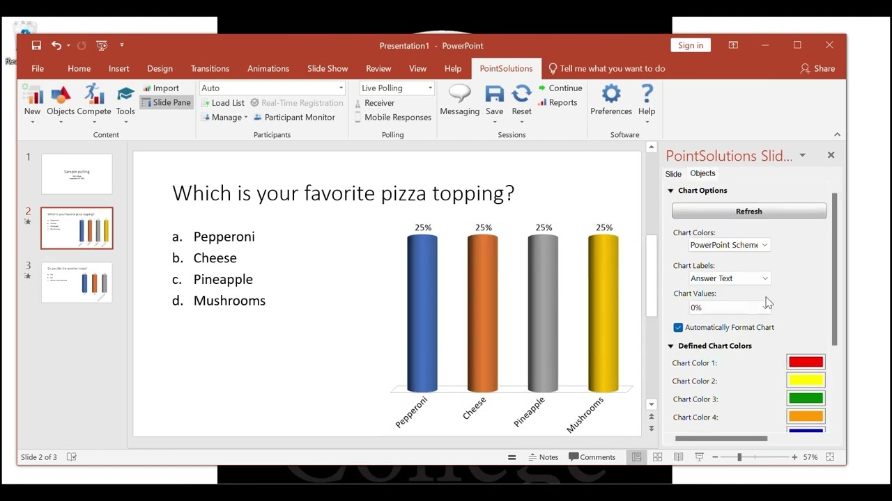1  Point Solutions Creating Polling Questions in PowerPoint 2