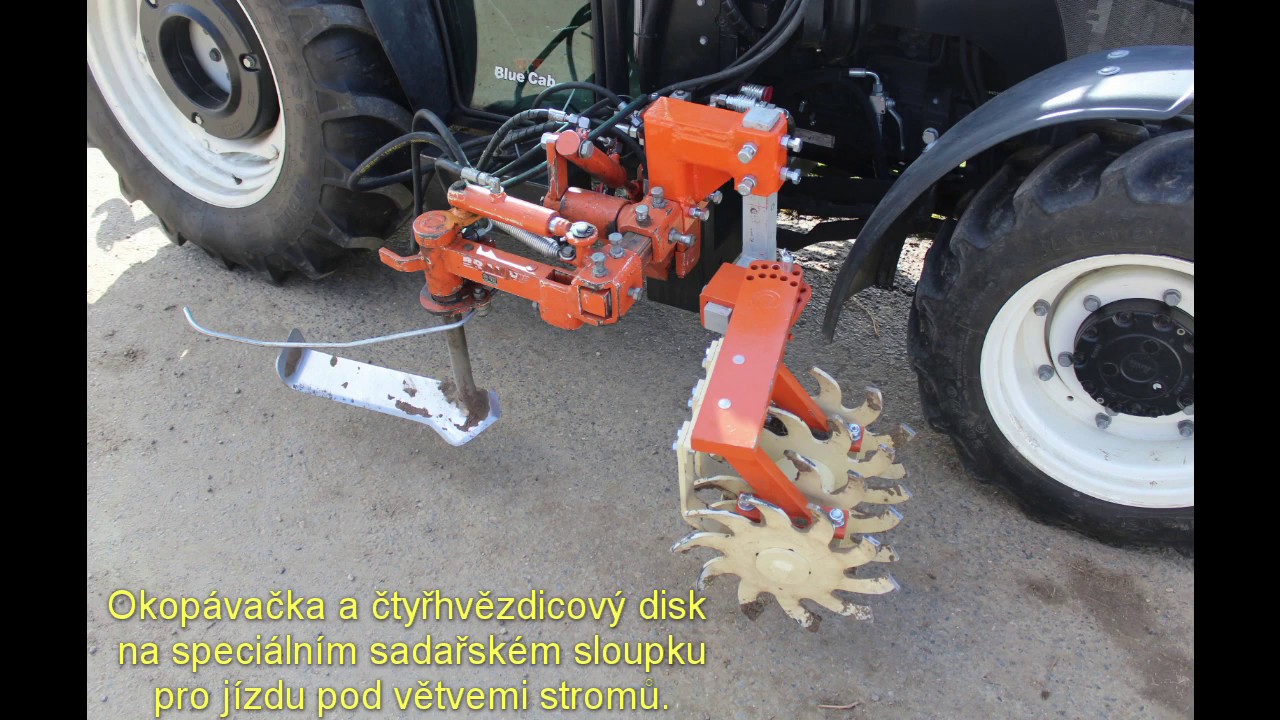Ukázka sestavy hvězdicového disku a okopávačky