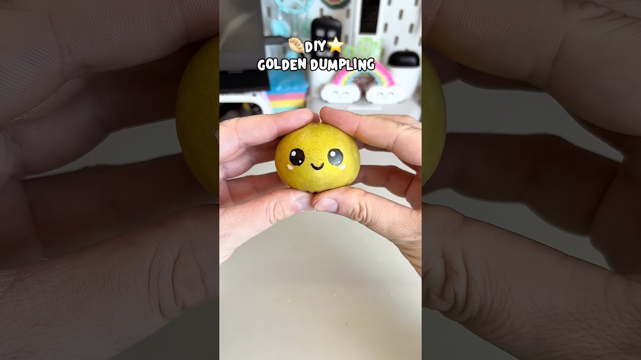DIY GOLDEN Dumpling Squishy #diysquishy #squishy #squishies