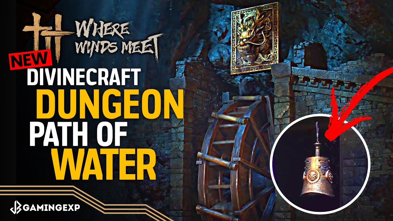 Divinecraft Dungeon - Path of Water All 6 Chests Full Guide Puzzle #WhereWindsMeet #WWMCIES3