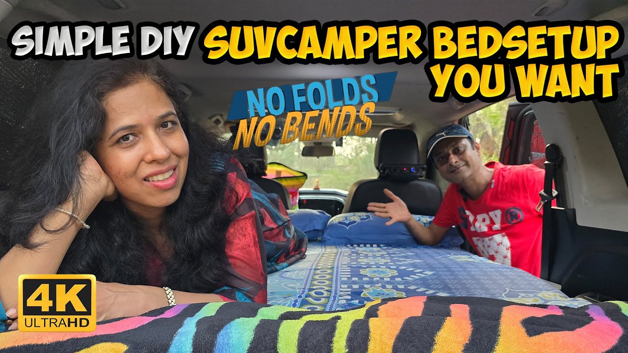 🏕️Most SIMPLE DIY Camper Van BED SETUP 🚙 Scorpio N Camper - क्या 🚗 में घर जैसा बेड सेटअप होता है?