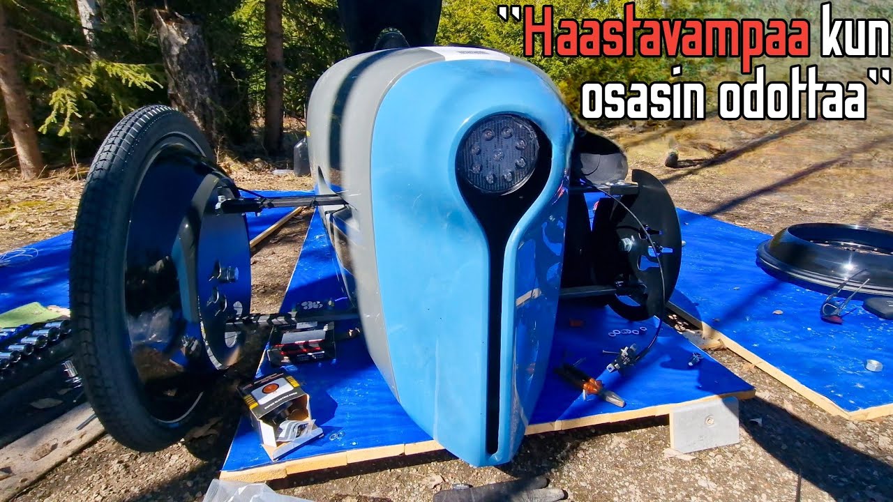 Velomobiilin rakentaminen edistyy