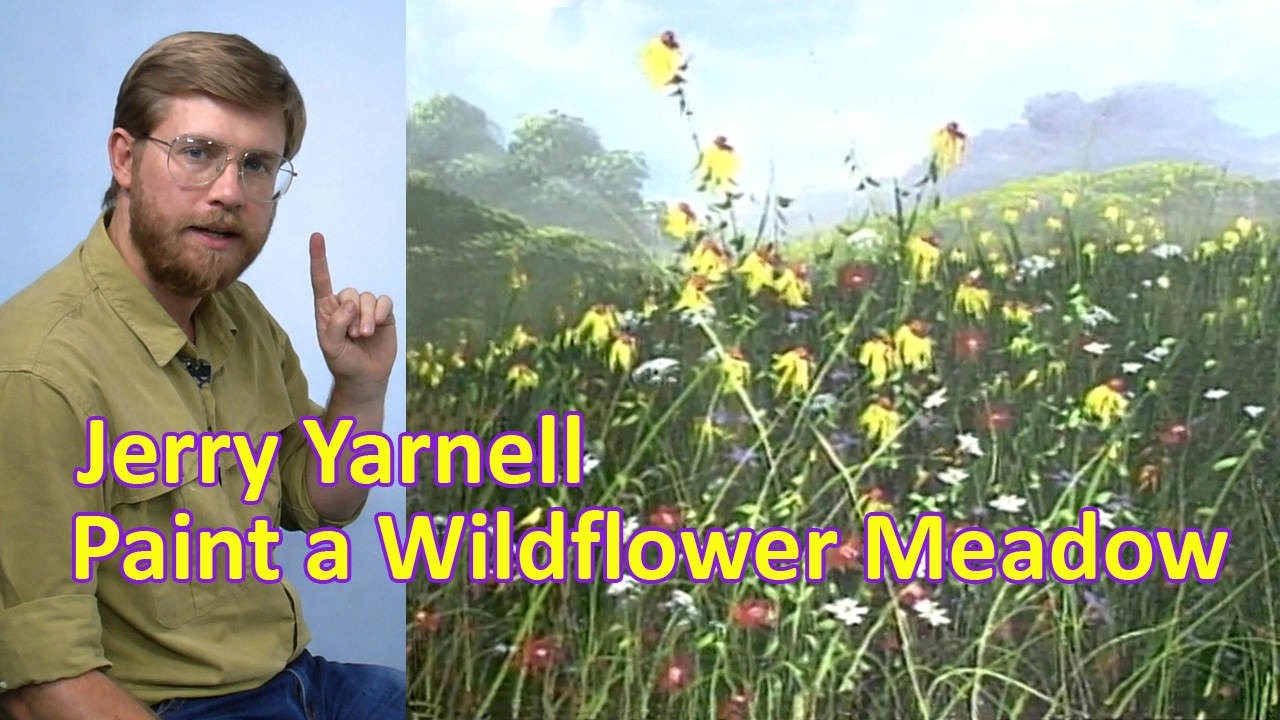 How to Paint a Wildflower Meadow in Acrylics | Flower & Weed Layering Techniques | Jerry Yarnell