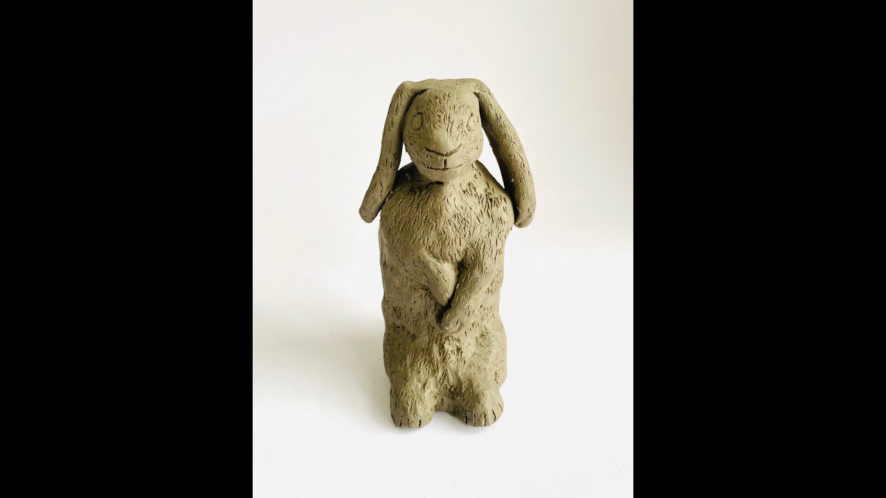 How to make clay rabbit with air drying clay.