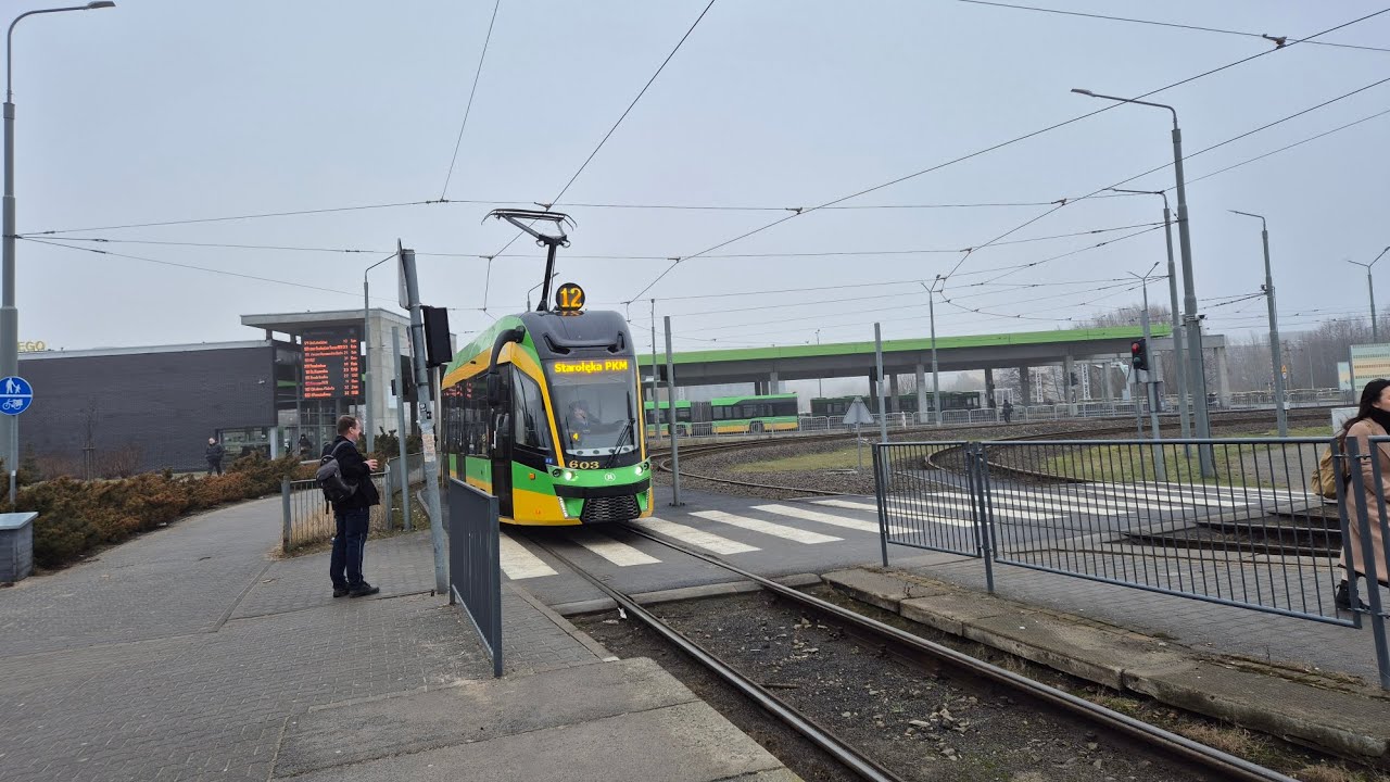 MPK Poznań - Moderus Gamma LF02AC #603 - Linia 12 kierunek: Starołęka PKM (trasa zmieniona)