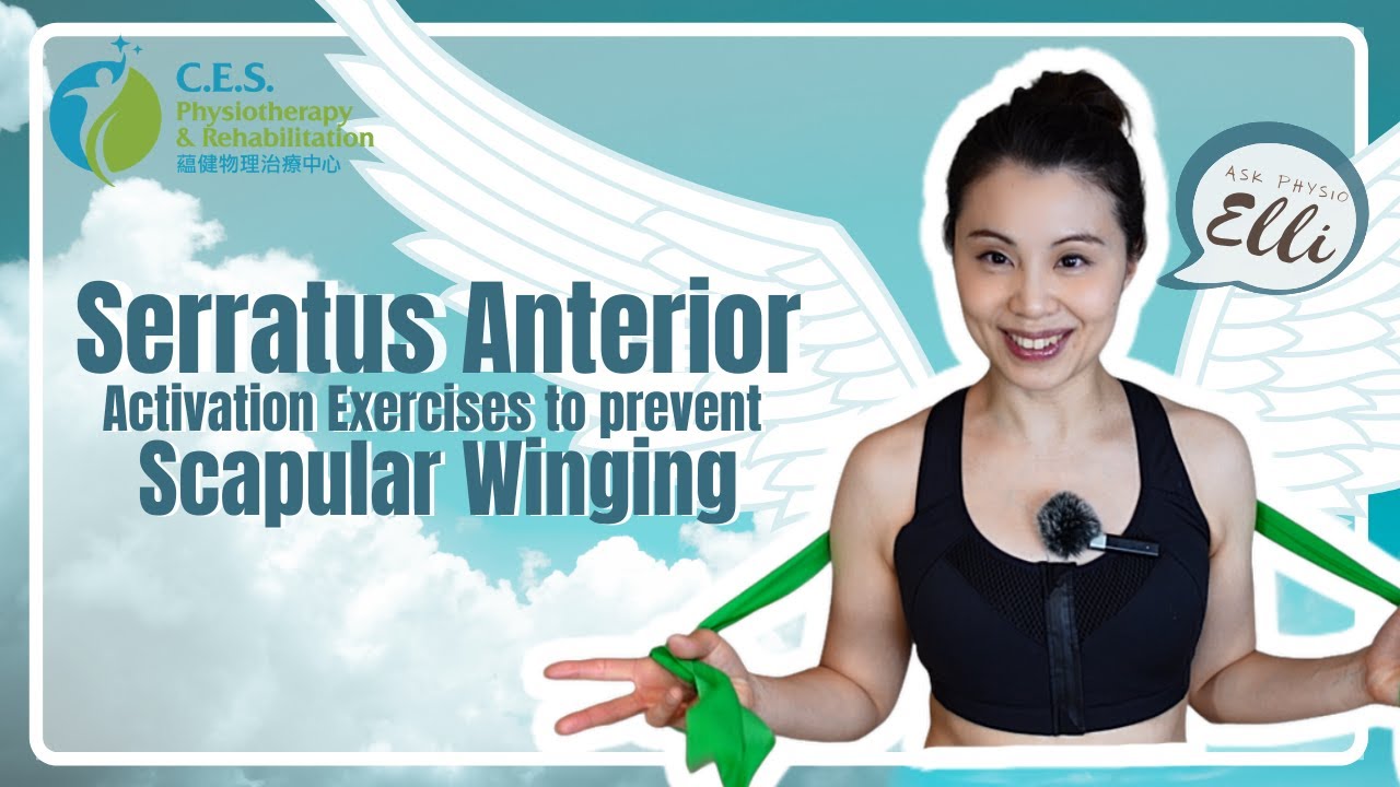 Serratus Anterior Activation Exercises to Prevent Scapular Winging | 預防肩胛骨外翻的前鋸肌鍛煉 | Ask Physio Elli