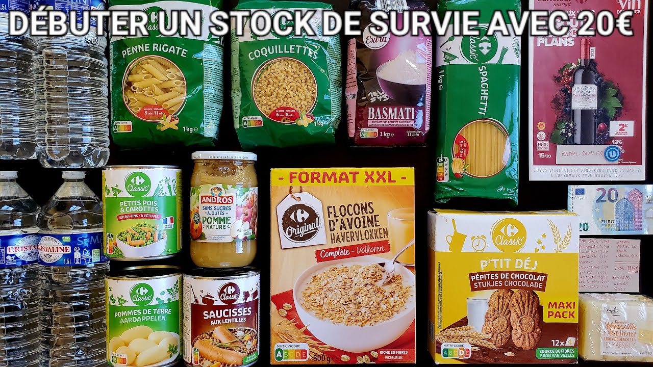 Risque de Guerre en France : Débuter un Stock de Survie Alimentaire avec 20€