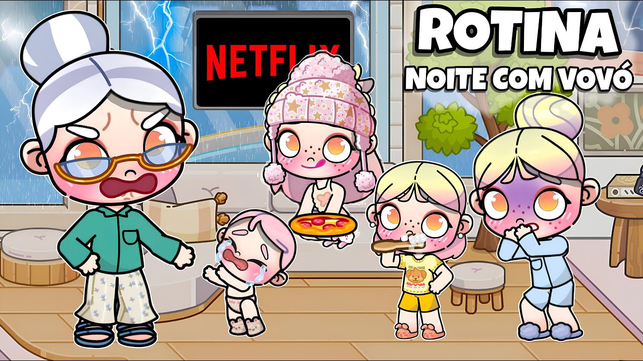 ROTINA NOITE CAÓTICA COM A VOVÓ 🌧🌙 | AVATAR WORLD ROTINAS E HISTÓRIAS PAZU