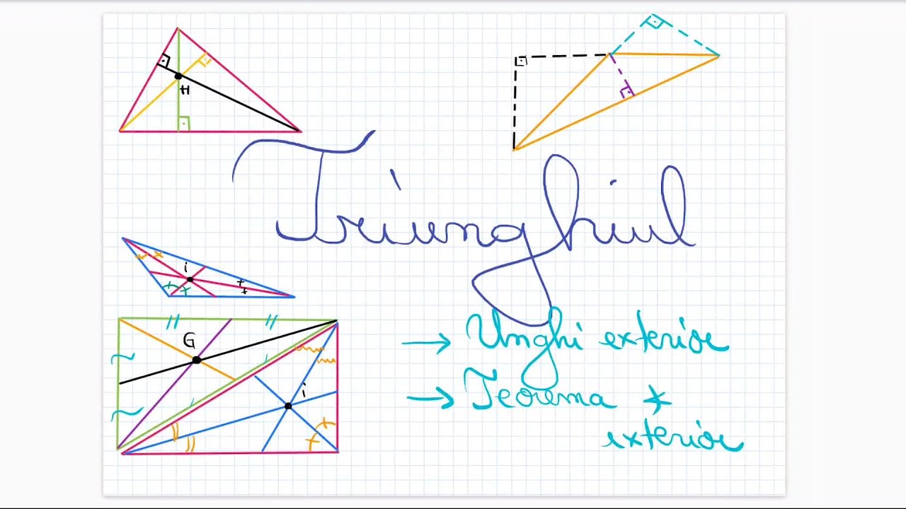 Unghiul exterior - Triunghiul - Clasa a 6-a