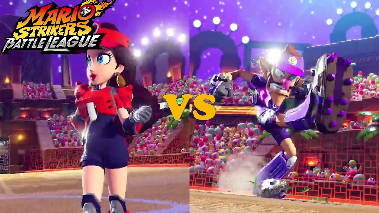 Mario Strikers: Battle League - Team Pauline vs Team Waluigi - Desert Ruin