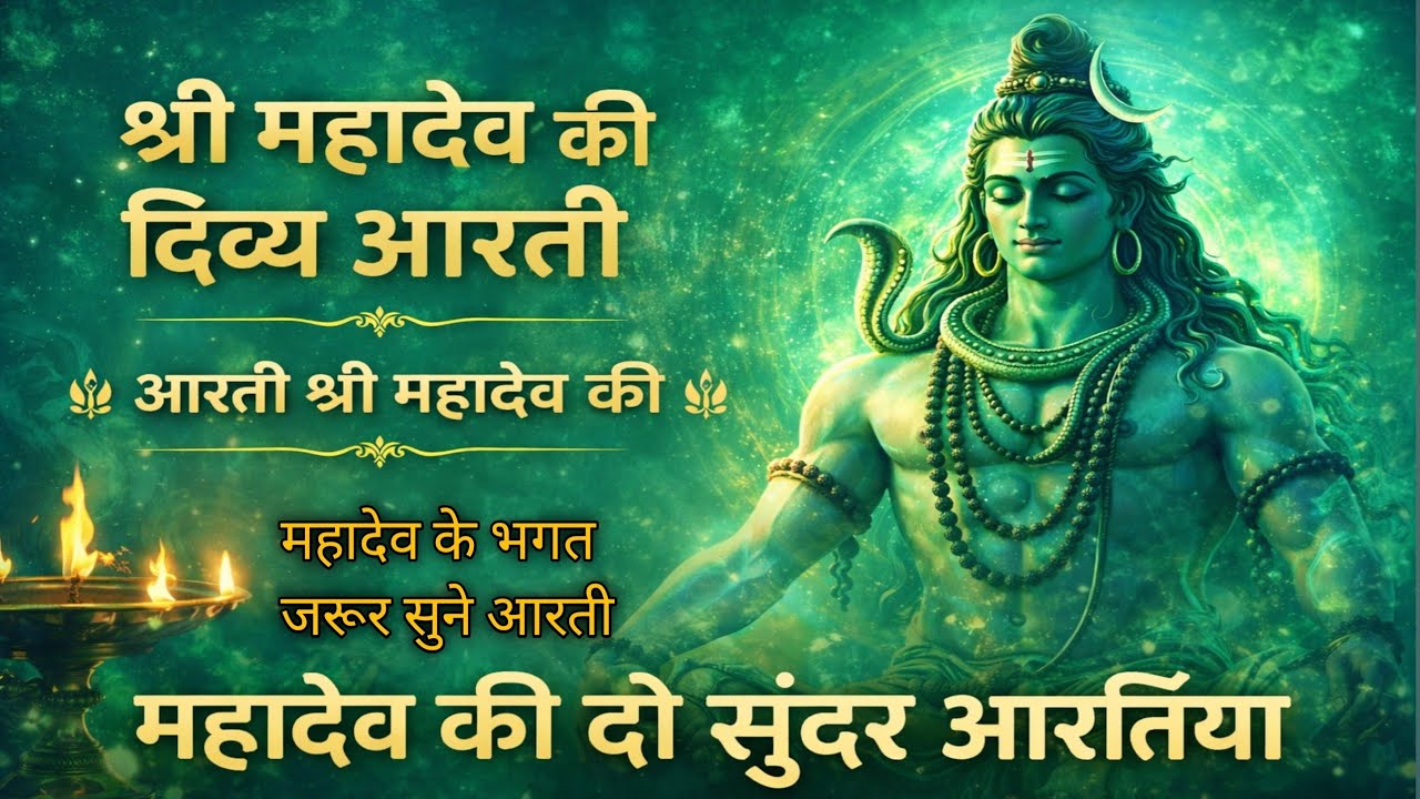 Mahadev Ki Do Sundar Aartiyan | Divine Lord Shiva Aarti | Calm & Powerful Bhajan