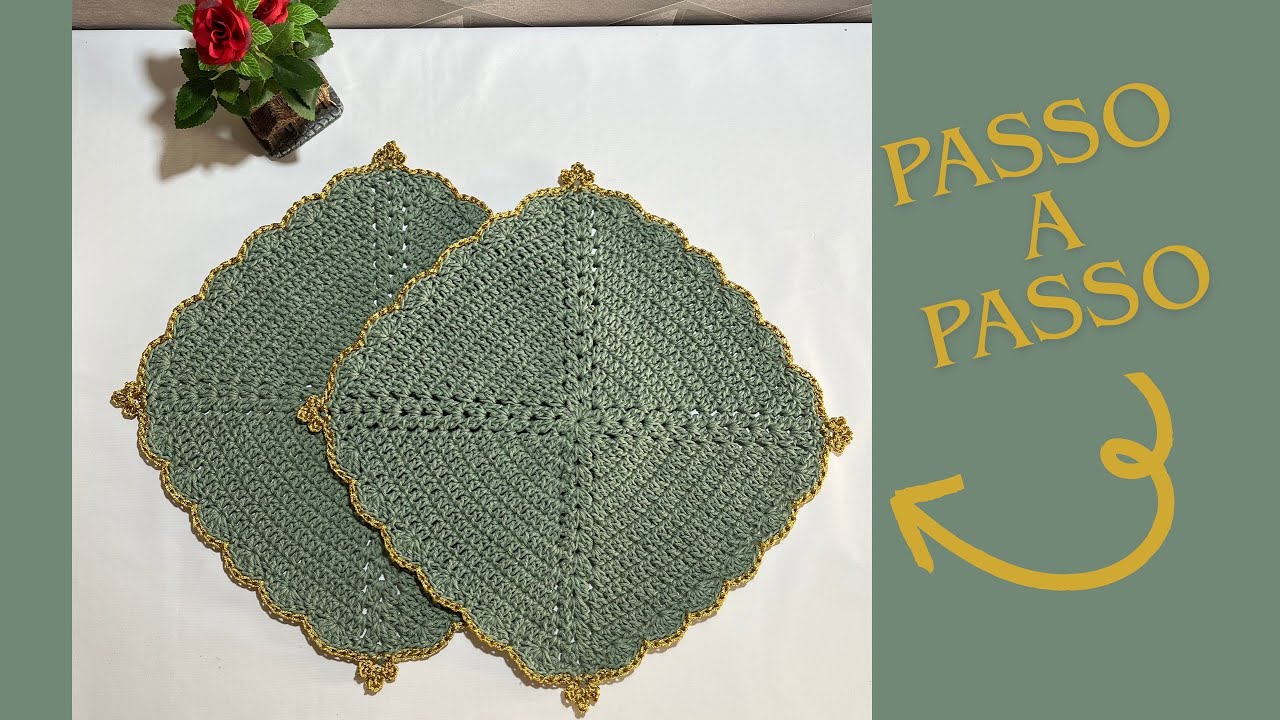 Sousplat Princesa | Passo a passo | Sousplat quadrado 