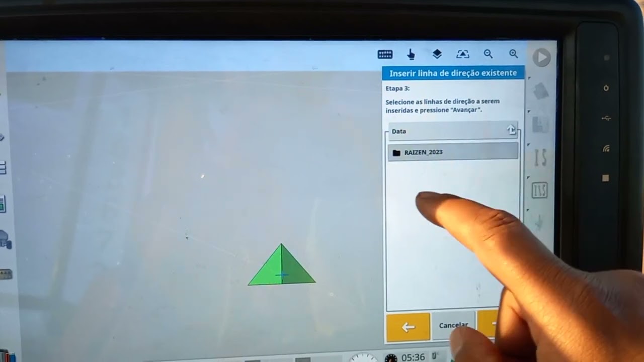 Importar linha para o TOPCON