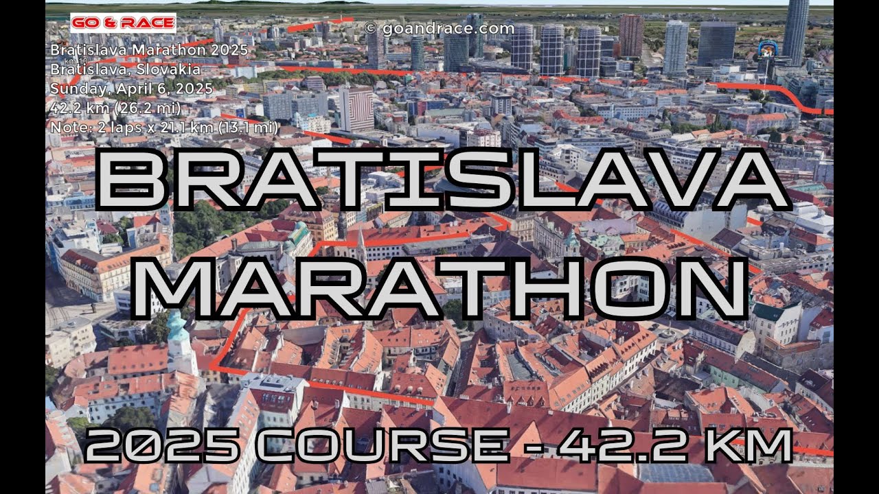 Bratislava Marathon 2025: fly over the marathon course! Video of the race path.