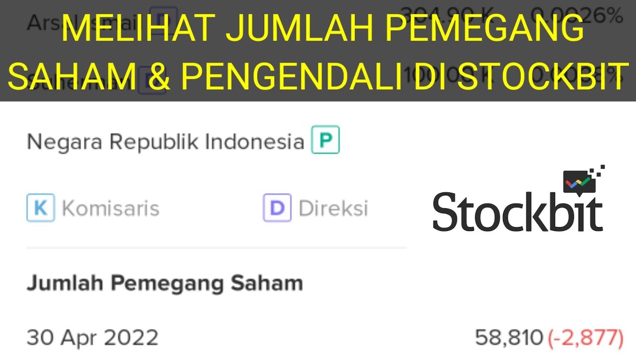 Tampilan Baru di Profile STOCKBIT : Bisa Lihat Jumlah Pemegang Saham & Pengendali