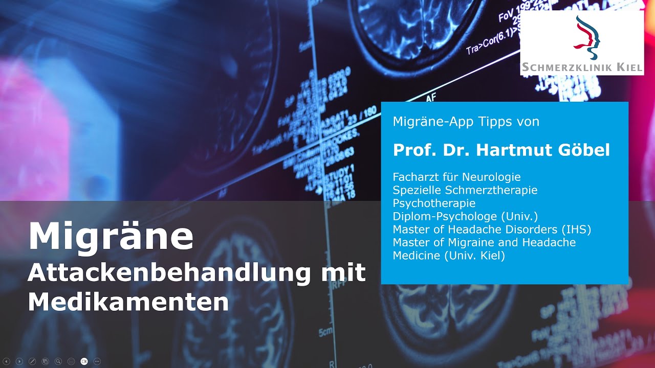 Akuttherapie der Migräneattacke: Migräne-App Tipps von Prof. Dr. Hartmut Göbel, Schmerzklinik Kiel