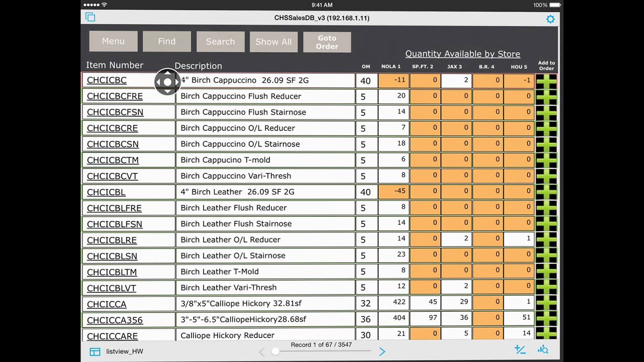 CHS FileMaker Tutorial Video   ORDERS
