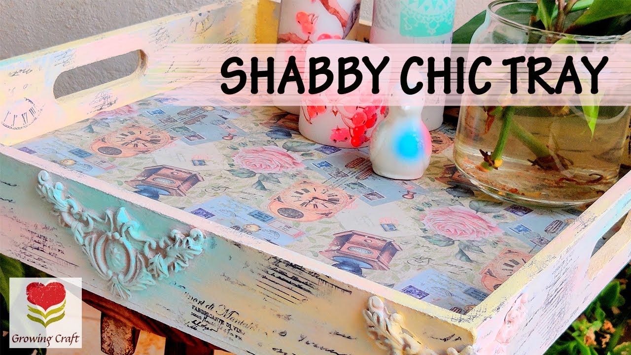 Tray Easy Decoupage Art tutorial DIY I How to use chalk paint - Itsy Bitsy