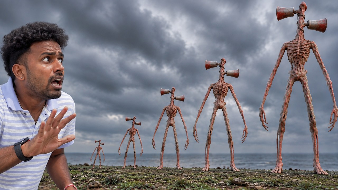 All Old Siren Head VFX Size Comparison in Real Life | Horror Short VFX Film | #sirenhead #vfx