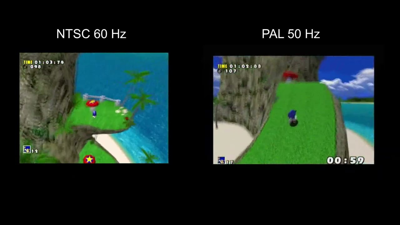 Sonic Adventure DC PAL VS NTSC Speed Of The Game