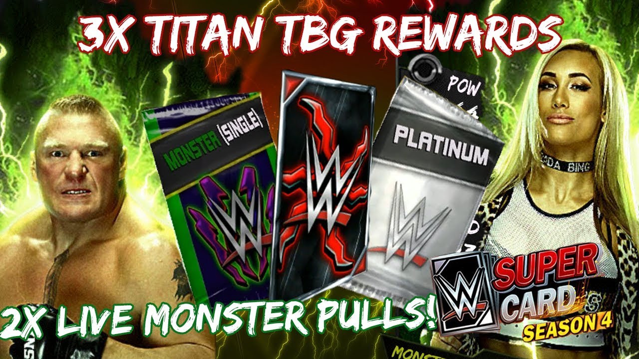 WWE SUPERCARD: 3X TITAN PLATINUM PACKS! 2X LIVE MONSTER FREEBIE PULLS! AWESOME TITAN PULL!!! Ep-6