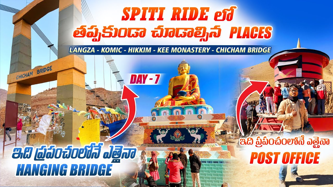 Day 7 in Spiti snow🏔️| Stunning Drone Views of Langza, Hikkim, Chicham, Komic & Kee Monastery 🔥😍