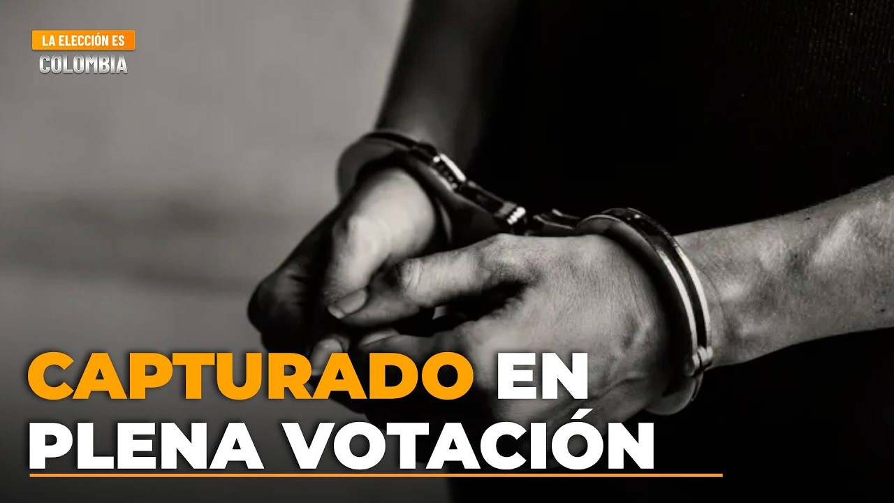 Avanza la jornada electoral en Colombia: hombre llegó a votar y lo capturaron por orden judicial