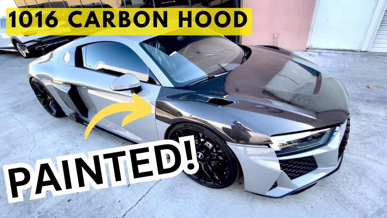 Paint Matching Audi R8 Nardo Grey 1016 Carbon Fiber Hood - PPG Paints