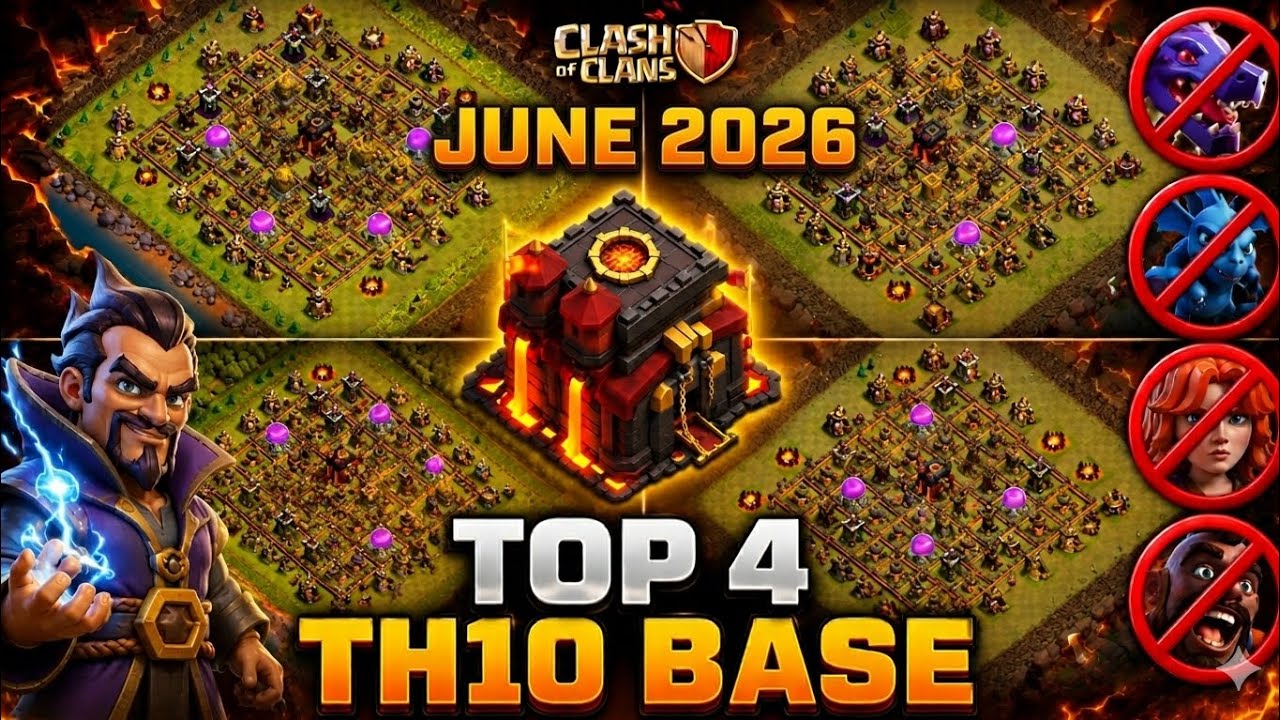 TOP 4 TH10 Bases That NEVER Get 3-Starred! 🔥 June 2026 | Clash of Clans | 
