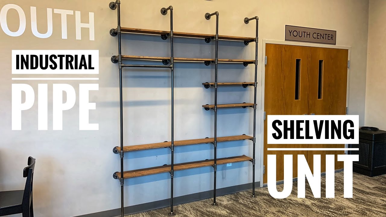 INDUSTRIAL PIPE SHELVING UNIT - MERCH STAND - DIY