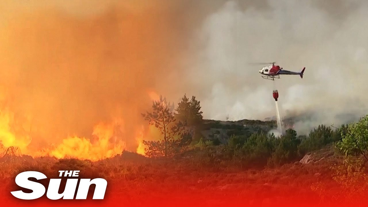 Nearly 500 evacuated as firefighters battle huge wildfire in Norway
