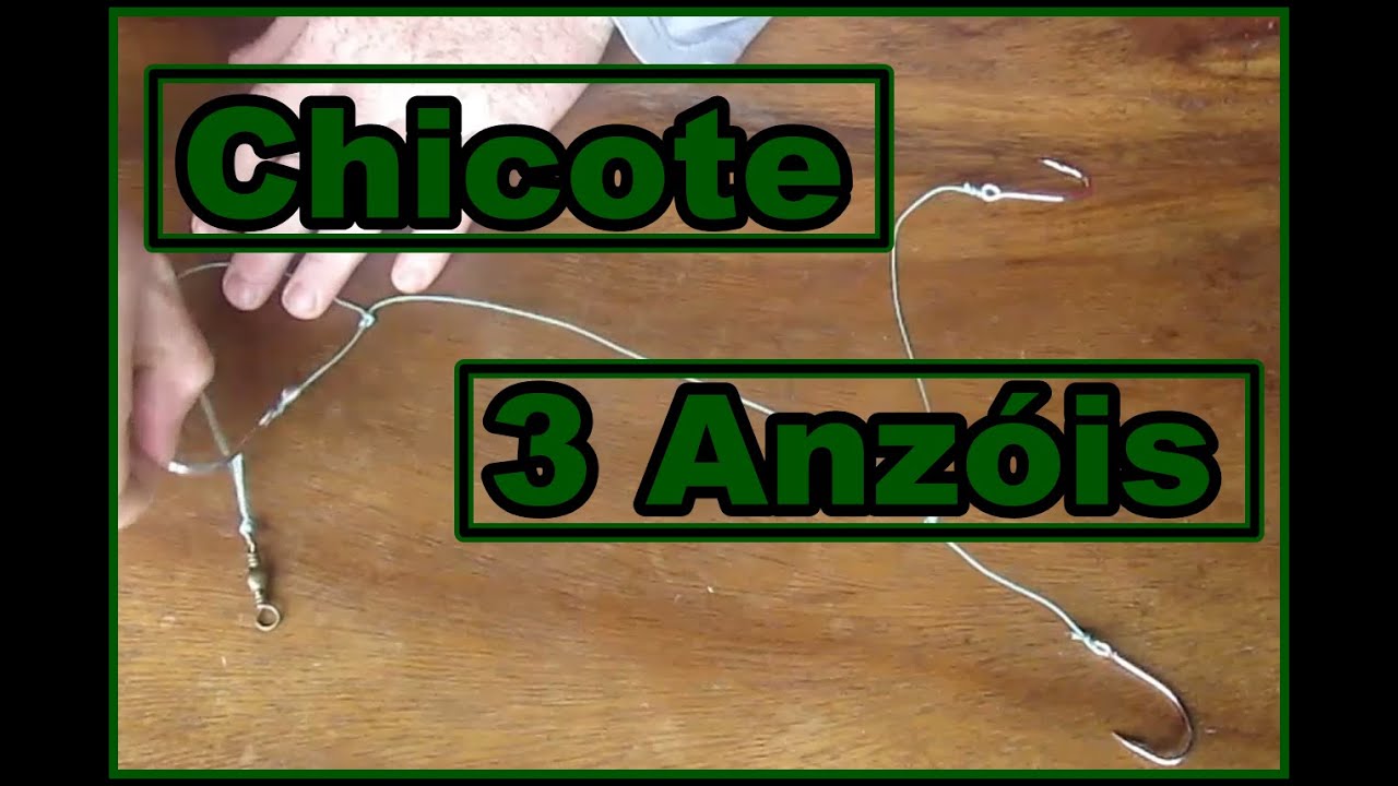 Chicote com três anzóis (Vlog Da Pesca)