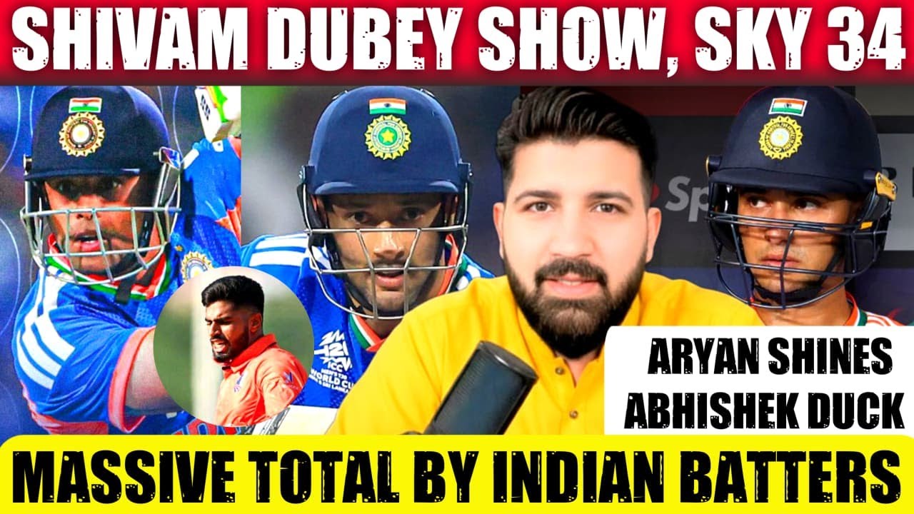 Shivam Dube star as India make massive total vs NED