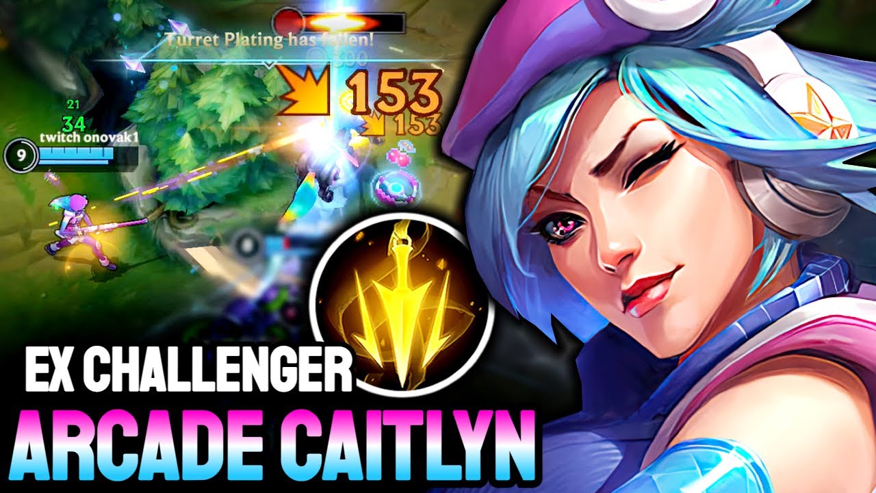 WILD RIFT ARCADE CAITLYN - NEW SKIN GAMEPLAY - EX CHALLENGER RANKED
