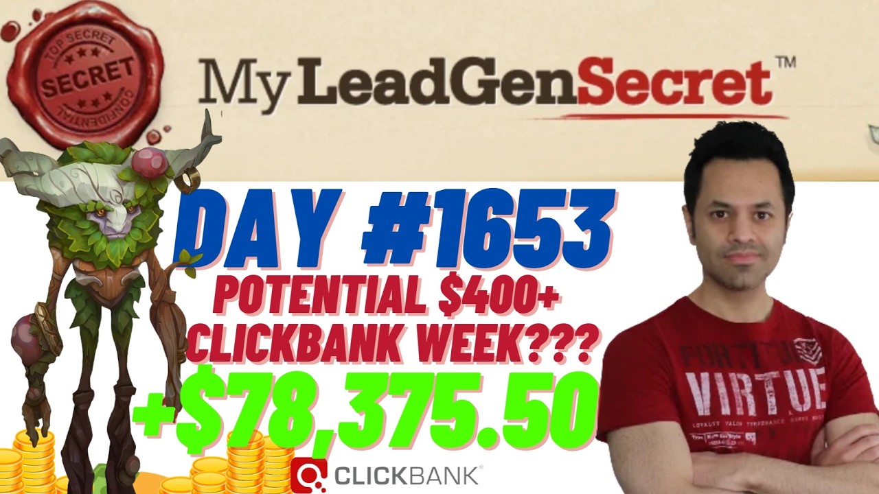 ПОТЕНЦИАЛ $400+ В НЕДЕЛЮ НА Clickbank?!... Результаты кейса My Lead Gen Secret 2026 (День №1653)