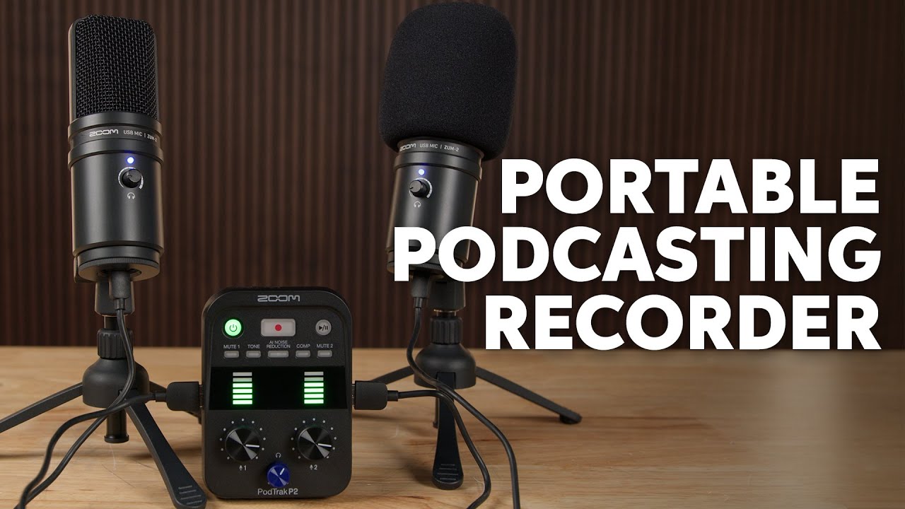 Zoom PodTrak P2 USB Mic Recorder | Podcasting on the Go