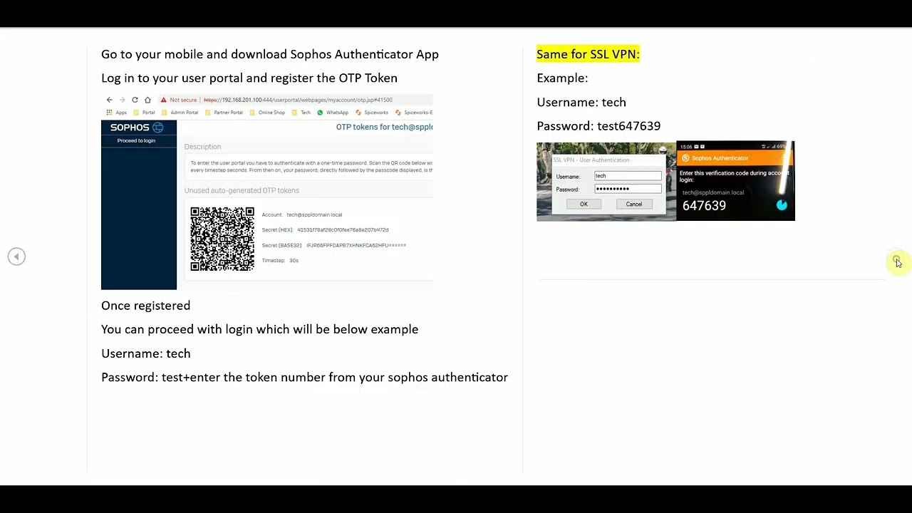 Sophos Firewall configure 2 factor authentication for Users