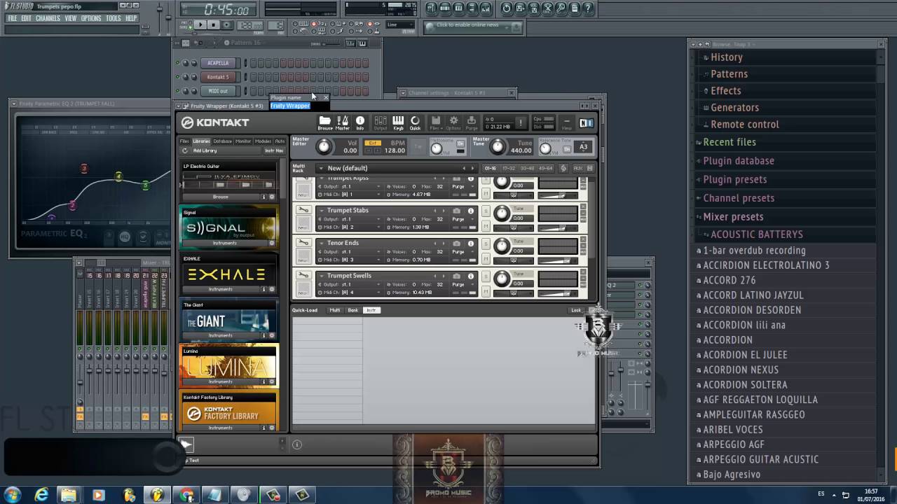 #TUTORIAL  TROMPETAS VST Kick Ass Brass Merengue Salsa FL STUDIO ► LINK DE DESCARGA
