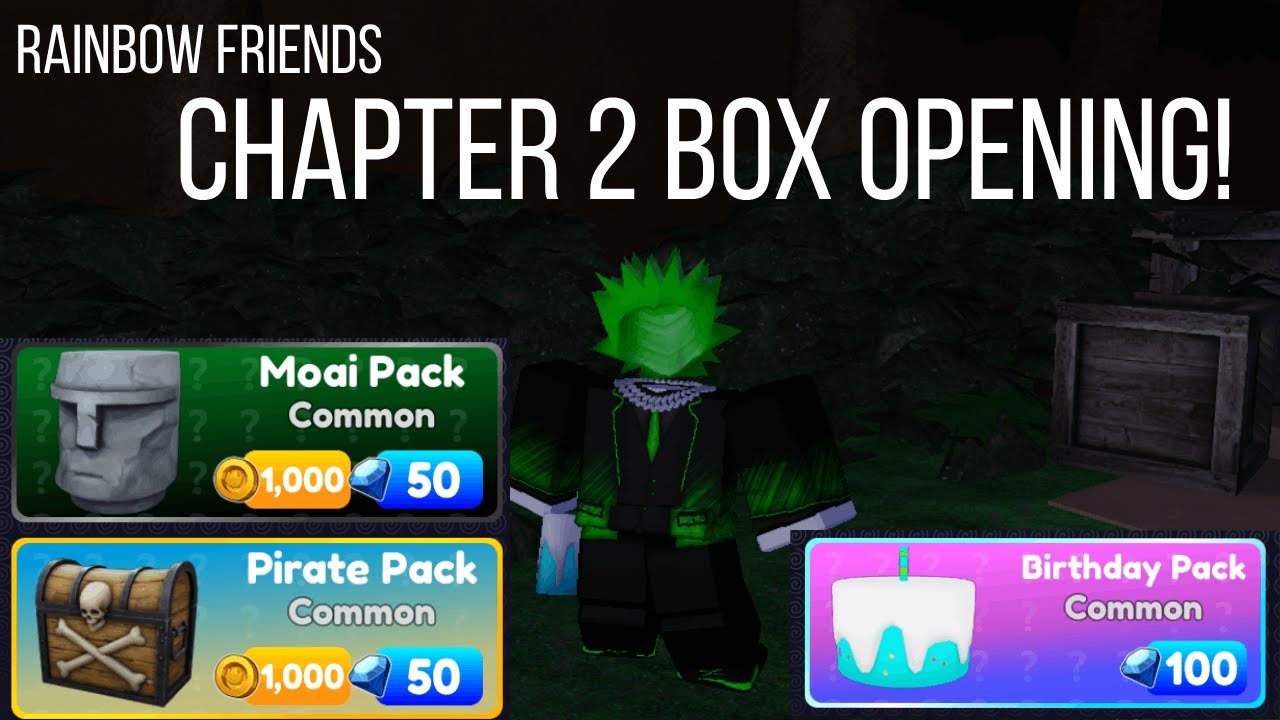 Opening BOX PACKS in RAINBOW FRIENDS! (Chapter Two Edition!)
