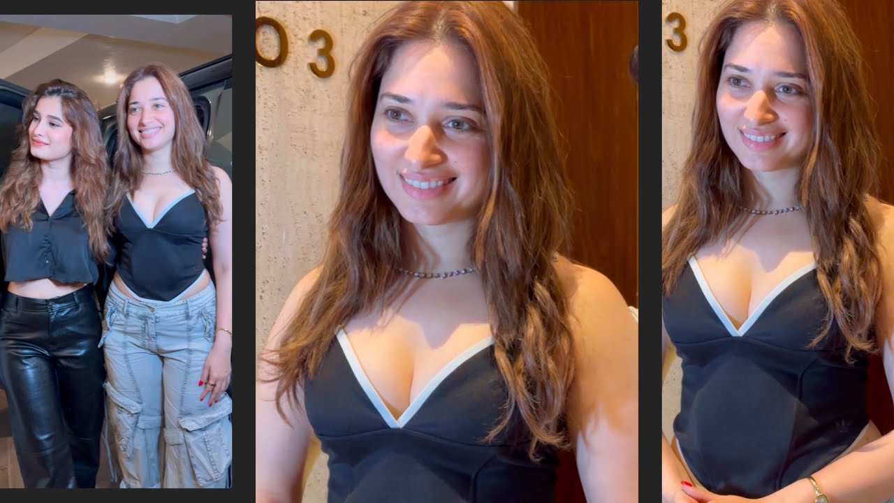 Tamannaah Bhatia Came To Drop Rasha Thadani At Manisha Malhotra Christmas Party in Mumbai