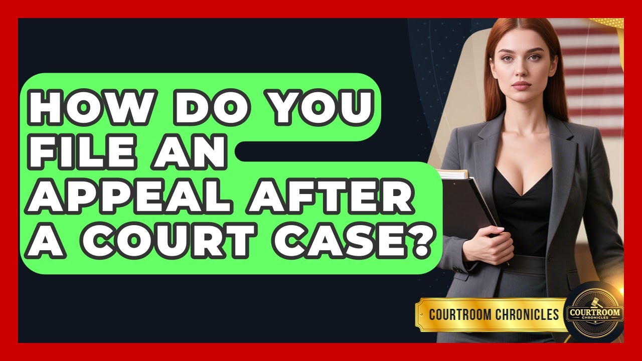 How Do You File An Appeal After A Court Case? - Courtroom Chronicles