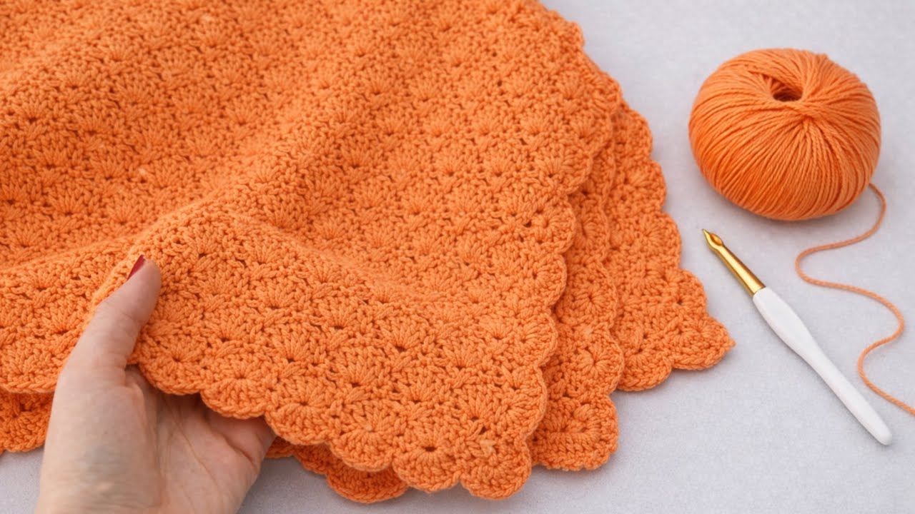 Crochet For Beginners 💯✅ Beautiful EASY Crochet Baby Blanket Pattern 👌😍